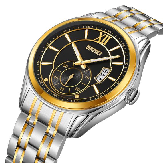 Skmei 9319TGDBK Silver-Gold-Black | Зображення 1