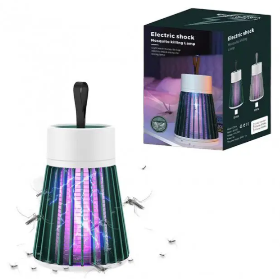 Уничтожитель – ловушка насекомых Electronic shock Mosquito killing lamp USB Лампа от комаров и мух | Зображення 2
