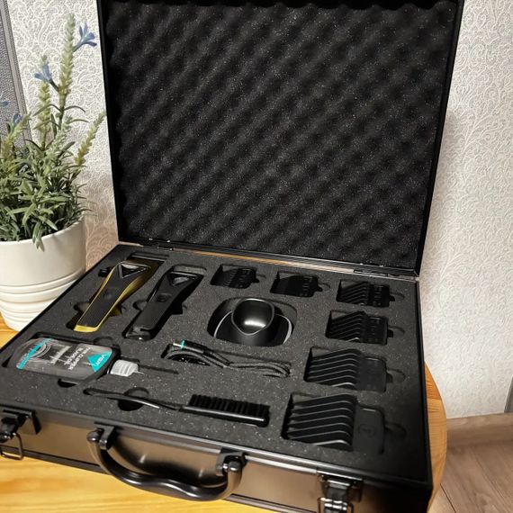 Машинка для стрижки VGR V-015 акумуляторна бездротова професійна 6 насадок | Зображення 2