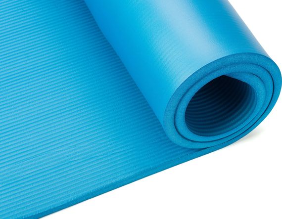 Килимок (мат) для фітнесу та йоги Gymtek NBR 1,5см голубий | Зображення 9