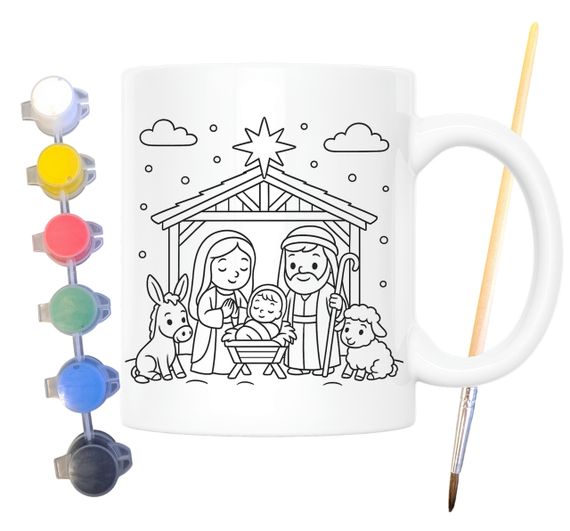 Набор для творчества кружка раскраска Рождество 330 мл белая (КР0142)