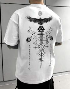 Футболка мужская с принтом повседневная S Белая