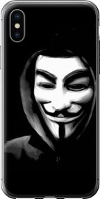 Чехол на iPhone X Анонимус "832u-1050-17620"