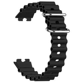 Ремешок Primo Ocean силиконовый для смарт-часов Huawei Band 10 / Band 9 / Band 8 - Black
