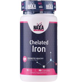 Микроэлемент Железо Haya Labs Chelated Iron 15 mg 90 Caps