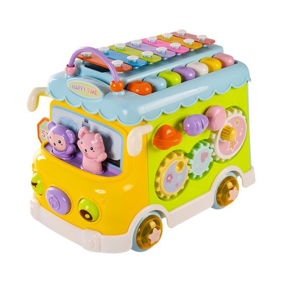 Ксилофон-сортер "Автобус" YL1033A вкладыши, ездит | Зображення 1