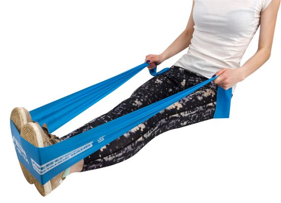 Стрічка-еспандер для спорту та реабілітації Power System PS-4121 Flat Stretch Band Level 1 Blue (1-2,5кг.) | Зображення 1
