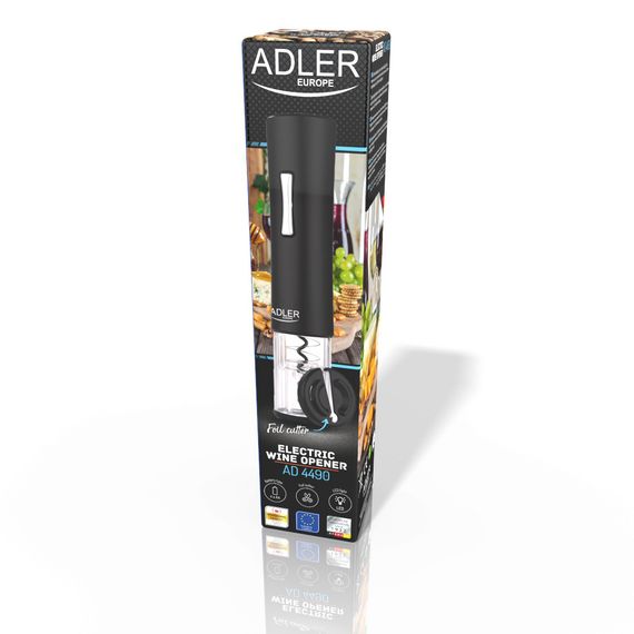 Штопор для вина электрический Adler AD 4490 автоматическая открывалка для бутылок с LED | Зображення 9