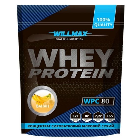 Протеїн Willmax Whey Protein 80 920 g /23 servings/ Banana