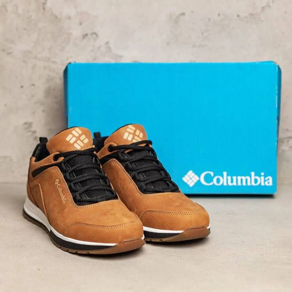 Шкіряні кросівки демісезонні Columbia рижі | Зображення 5