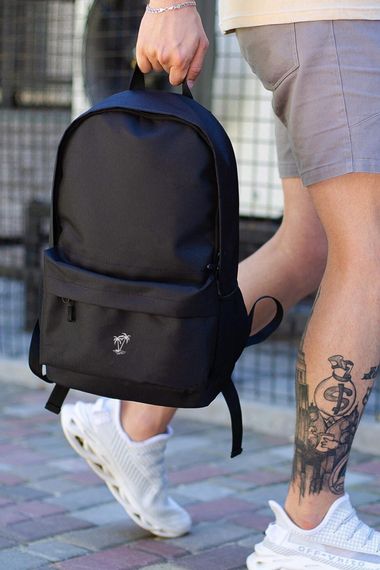 Повсякденний рюкзак шкільний Without зпринтом Palm Black