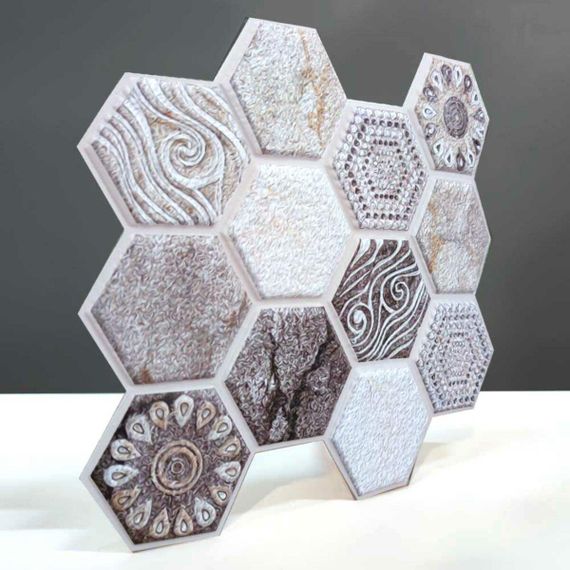 Декоративна ПВХ плитка на самоклейці винтажная 280х300х5мм, ціна за 1 шт. (СПП-507) SW-00001136 | Зображення 2