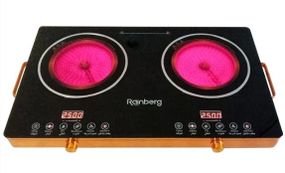Плита инфракрасная двухконфорочная Rainberg RB-816 стеклокерамика 2500 Вт и 2500 Вт