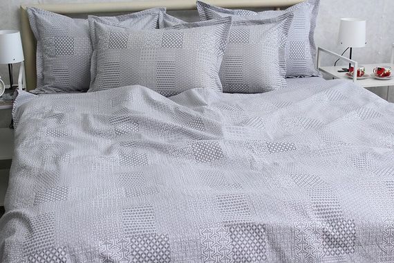 Комплект постільної білизни ТМ PrimaTeks ранфорс гофрований двоспальний RG-10 | Зображення 2