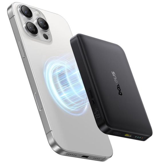 Портативний ЗП Power Bank Baseus EnerFill FM12 Qi2 Magnetic 22.5W з БЗП 10000mAh (E00285) Cosmic Black | Зображення 2