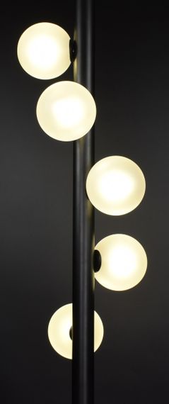 Люстра підвісна на 5 лампочок 26918 Чорний 85-240х23х23 см. | Зображення 4