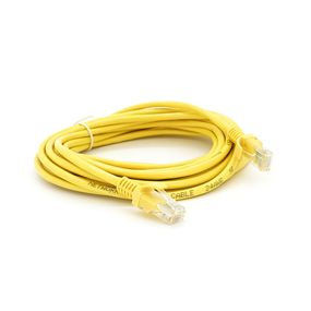 Патч-корд литий RITAR, UTP, RJ45, Cat.5e, 5m, жовтий, Cu (мідь) Q300