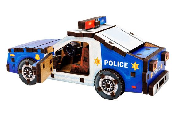 Конструктор 3D Puz-00971, дерев'яний"Turbo Police" PuzzleOk | Зображення 5