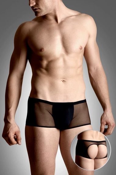 Мужские трусы с разрезом Softline Mens shorts 4493, Черный, M, L