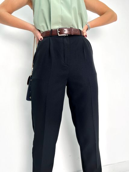 Жіночі класичні укорочені штани зі стрілками внизу звужені розмір 48 колір чорний  GF1704 | Зображення 5