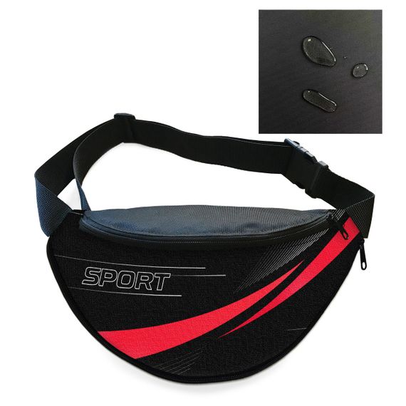 Сумка-бананка Sport мужская/женская спортивная 32×16 см с расширителем поясная сумка или сумка через плечо (3749) | Зображення 1