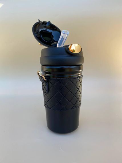 Термос непроливайка поїльник з трубочкою 480мл Чорний | Зображення 7