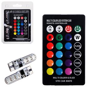 Лампа діодна T-10 -6SMD-5050 Silicone RGB з пультом 10076