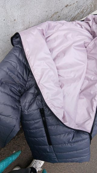 Куртка двостороння, арт.185, сірий / пудра | Зображення 1