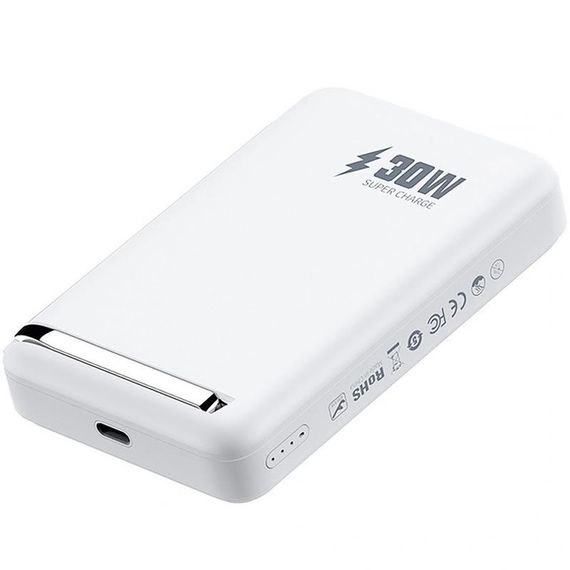 Портативний ЗП Power Bank WIWU Wi-P031 Magnetic з БЗП Qi2 30W 10000 mAh White | Зображення 6