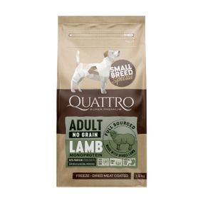 Сухий корм для собак дрібних порід з ягням Quattro Adult Lamb Small Breed, 1.5 кг