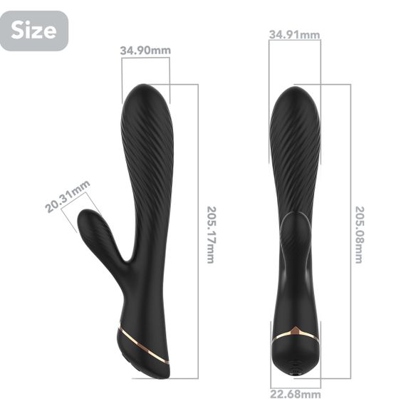 Вібратор Hare Black, 9 vibration functions Sex Aura | Зображення 1