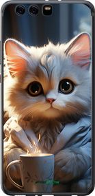 Чохол на Huawei P10 Plus Білий кіт "5646t-963-2448"
