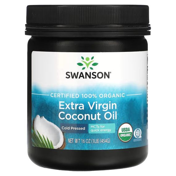 Кокосовое масло Swanson Coconut Oil Extra Virgin 100% Organic, 454g