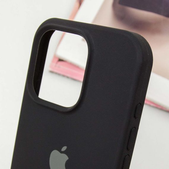 Чохол Silicone Case Full Protective (AA) для Apple iPhone 16 Pro (6.3") Чорний / Black | Зображення 4