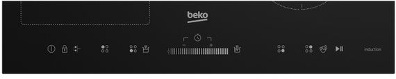 Варочная поверхность стеклокерамическая Beko HII64500UFT - индукция/60см/4конф/1 расш/слайдер/черный (HII64500UFT) | Зображення 2