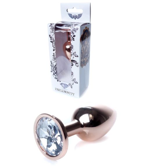 Анальна пробка - Jewellery Red Gold PLUG- Clear