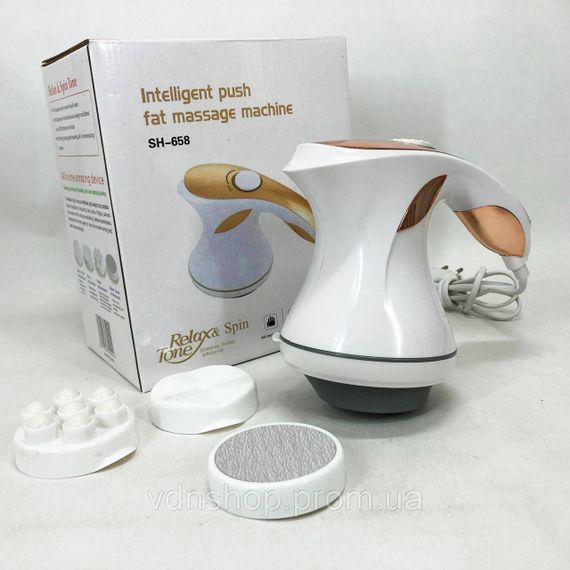 Масажер м'язовий з різними насадками Relax, Масажний пістолет для рук і ніг, Вібратор для масажу тіла ZE-67 | Зображення 6