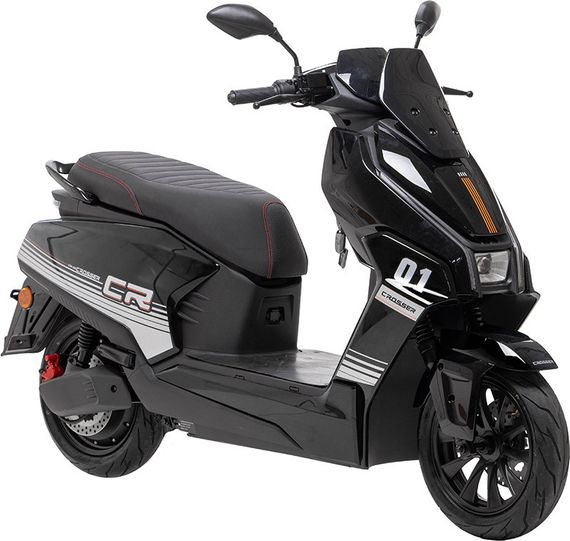 Електроскутер Crosser CR-22 2500W 72V 35 Ah Graphene, до 80 км, 65 км/год, сучасний міський електроскутер Чорний | Зображення 8