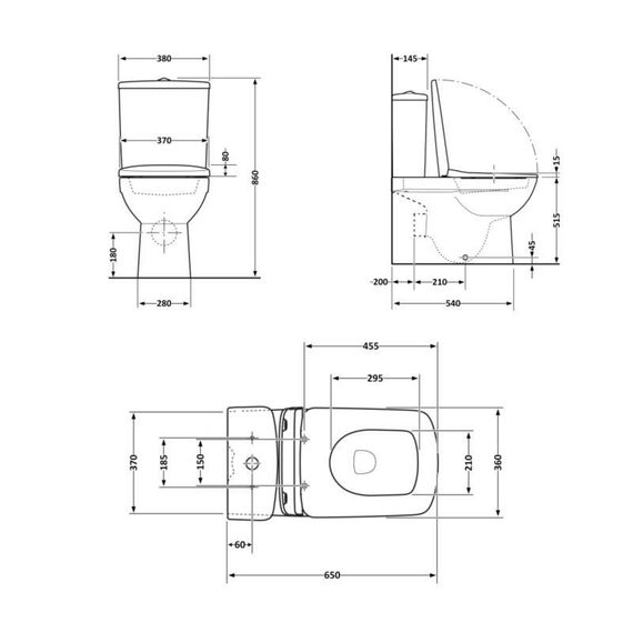 Унітаз підлоговий Qtap Crow Eco безобідковий із сидінням Soft-close QTCRO27W48750 | Зображення 1