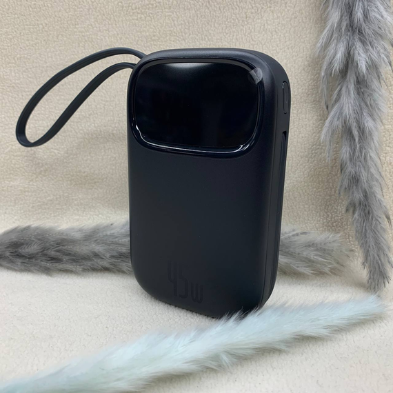 Павербанк Baseus EnerFill FC31 20000mAh 45W — зовнішній акумулятор з LCD-дисплеєм, 4 портами та швидкою зарядкою Чорний