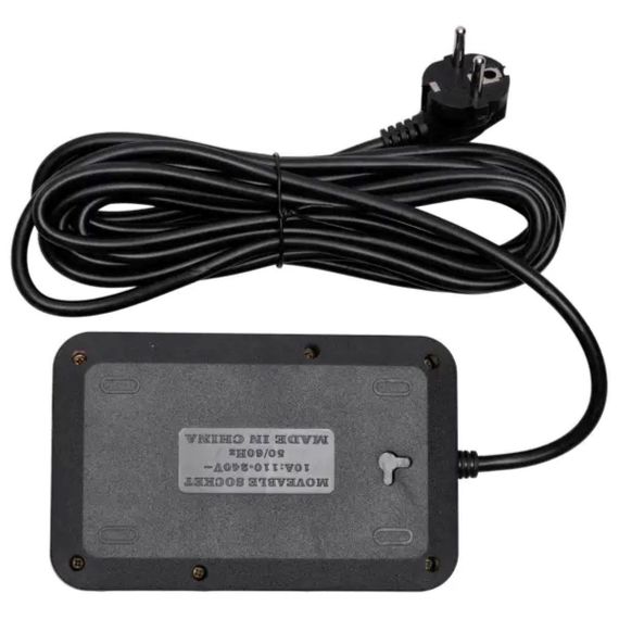 Мережевий фільтр-подовжувач 4 розетки 2xUSB-A 1xUSB-C 5м чорний HP-5-48 | Зображення 4