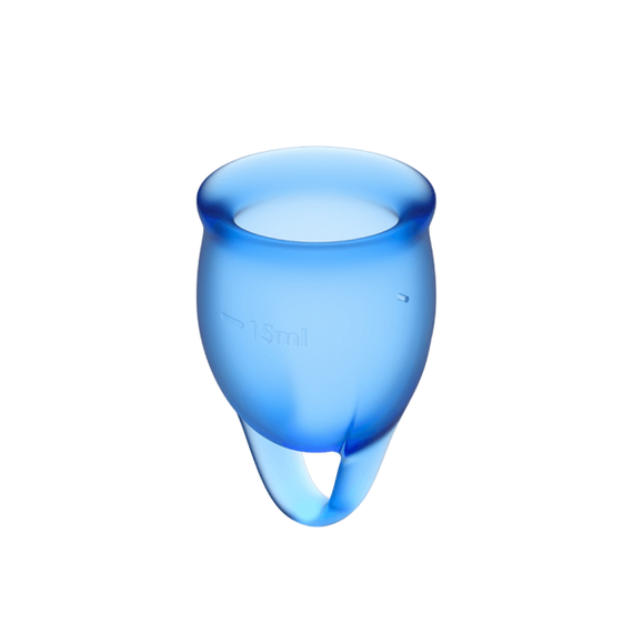 Набор многоразовых менструальных чаш Satisfyer Feel Confident медицинский силикон, 15 мл и 20 мл sexstyle | Зображення 2