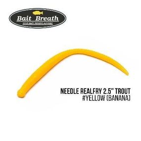 Силіконова приманка, Їстівний силікон Bait Breath Needle RealFry 2,5" Trout (12шт.) (Yellow(Banana))