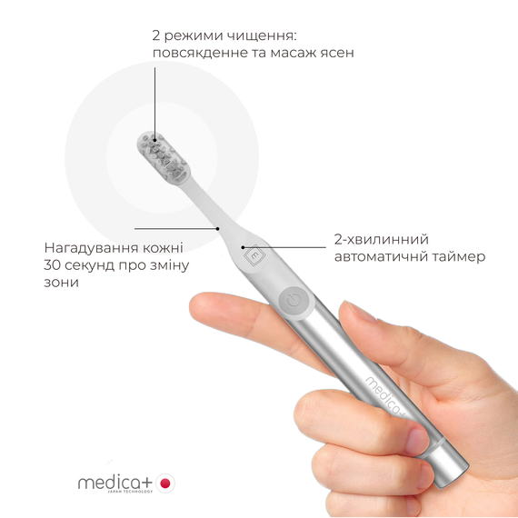 Звукова зубна щітка MEDICA+ ProBrush 7.0 Compact (Silver) | Зображення 5