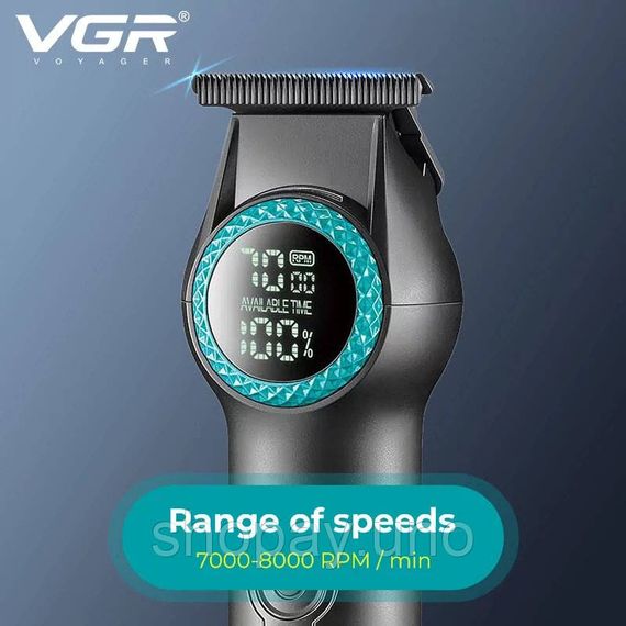 Професійна бритва-машинка для стрижки волосся VGR V-990, Професійний тример з насадками PU-33 | Зображення 1