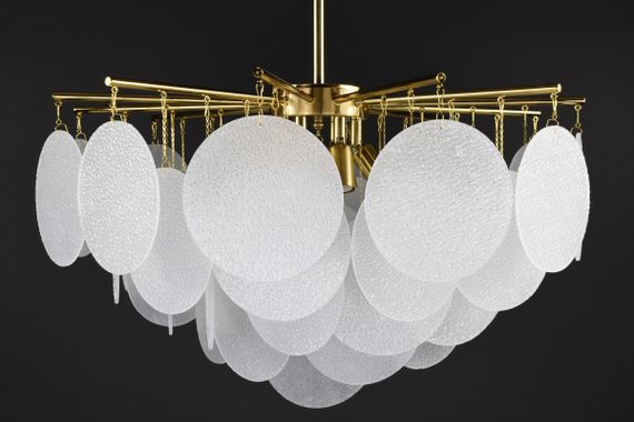 Люстра стельова на 6 лампочок 27511 Латунь 62-92х82х82 см. | Зображення 3