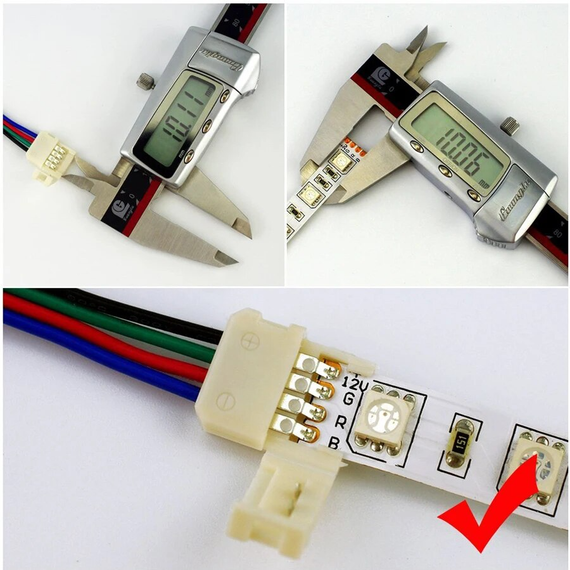 Конектор SV на 4 контакти (4 pin) 10 мм 165мм для RGBW LED стрічки 2 шт (sv2697) | Зображення 5