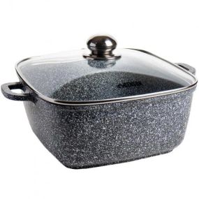 Кастрюля казан с крышкой Benson BN-361 из литого алюминия 3 л Черный (BN-361)