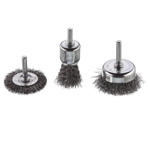 Набір щіток дротяних для дриля 1/4", 3 од. INTERTOOL BT-0300 | Зображення 1