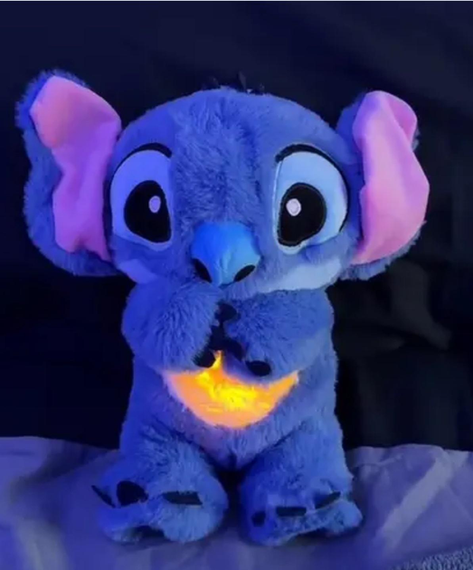 Мягкая игрушка Стич (Stich) из мультфильма Лило и Стич, дышит, светится, колыбельная | Зображення 1